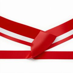Fototapeta premium Horizontal ribbon isolated on white backgroun