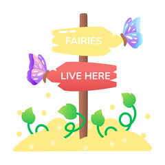 An icon of signboard designed in flat style 