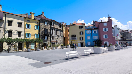 Obraz premium Piran, town in Istria, Slovenia, on sunny spring day