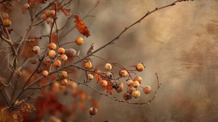 Autumn s brown berries