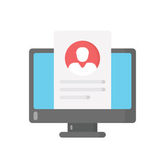 Online Resume vector icon