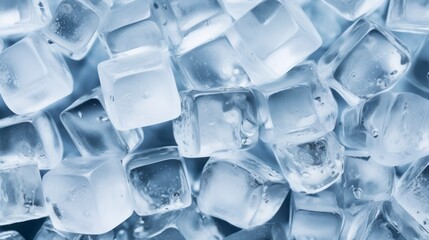 Obraz premium Ice cubes with water drops background