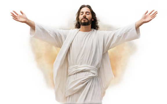 Digital illustration Jesus Christ his arms stretched out PNG Adult spirituality man