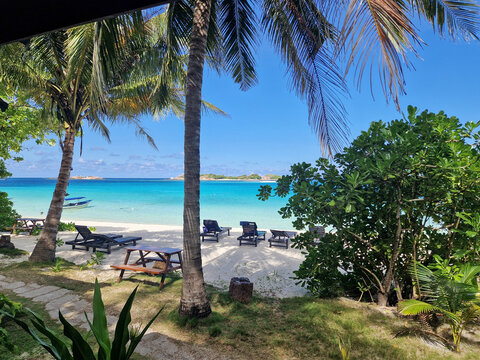 Tropical sandy beach at Palau Redang, Malaysia.
