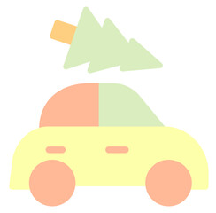 Car Icon in Flat Style