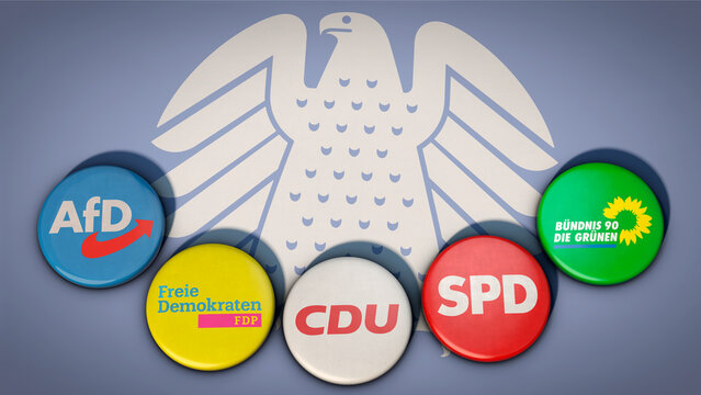 Aktuelle Parteien im deutschen Bundestag