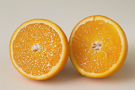 orange slices cut in half