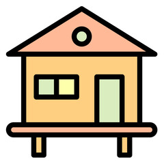 Stilt Icon in Filled Line Style