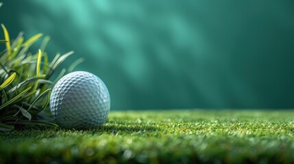 Golf Ball on Green Grass