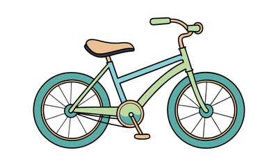 Flat Bike Vector Illustration Design