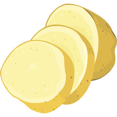 Realistic potato illustration.