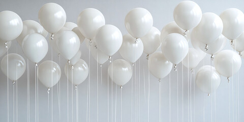 Symbolic White Wall Balloons Denote Adulthood at 18