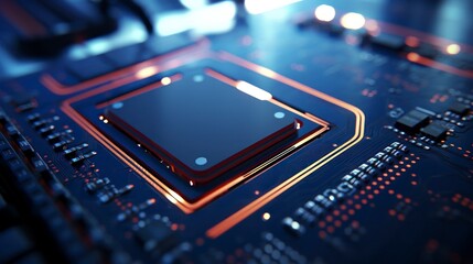 Fototapeta premium Close up of electronic circuit board. Technology concept.