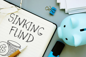 Sinking fund is shown as business and financial concept