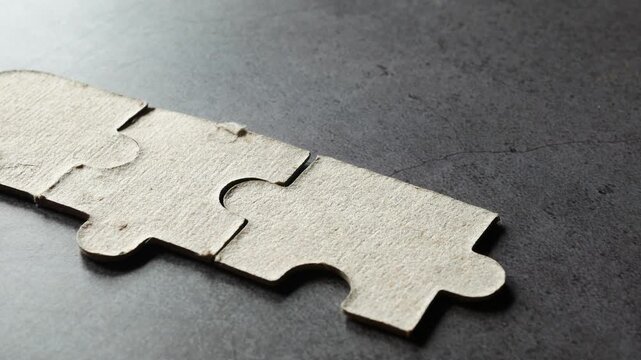 Close up hand holding pieces of jigsaw puzzle, Business solutions, success and strategy concept.