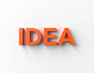Bold red text spelling 'IDEA' against a clean white background.