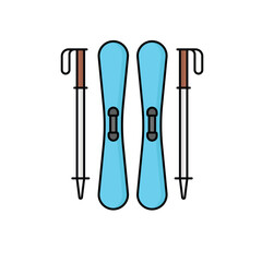 Ski Board vector icon