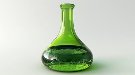 Hydrochloric acid, 3D illustration, realistic, isolated on white background