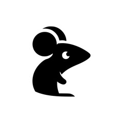 cute mouse animal modern logo vector illustration template design