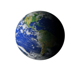 Day and night on Planet Earth isolated on transparent background.Elements of this image furnished by NASA