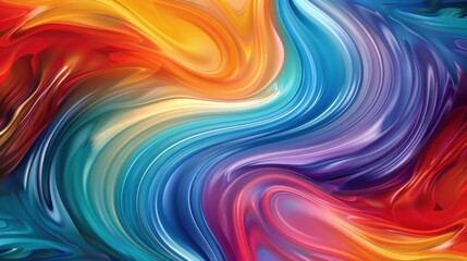 Fototapeta premium An abstract background with swirling patterns of vibrant colors blending seamlessly into each other to create a dynamic and visually engaging composition that stimulates the imagination