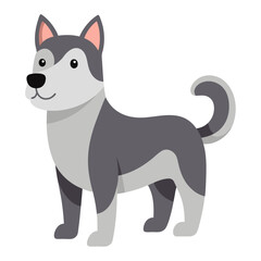 dog, cute animal isolated on white background flat style. Vector illustration