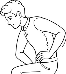 A man is sitting on a chair with his legs crossed. He is wearing a shirt and pants