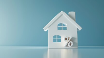 The house with percent symbol