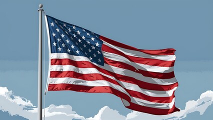Obraz premium Independence Day, United States, Poster, Banner, 