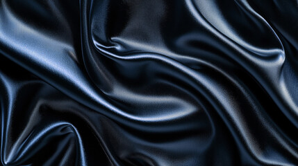 Fototapeta premium A blue fabric with a shiny surface