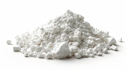 Calcium oxide, 3D illustration, realistic, isolated on white background