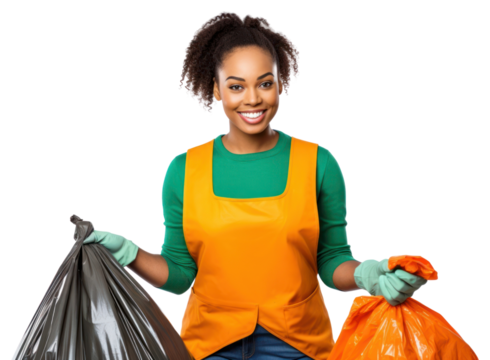 PNG Cleaning bag white background hairstyle.