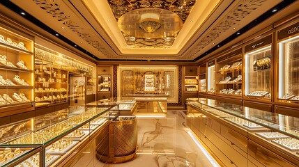 Obraz premium Luxury Jewelry Store Interior
