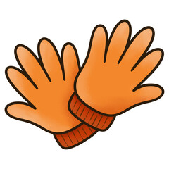 Gloves Hand Drawn Illustration