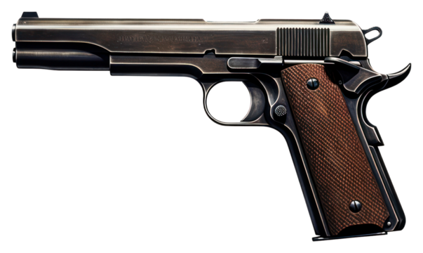 PNG Handgun weapon white background ammunition.