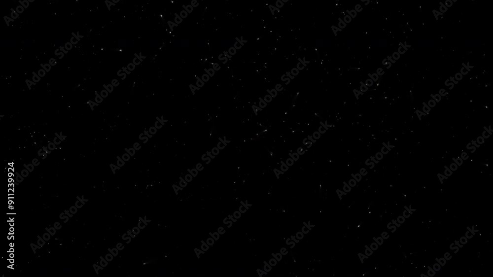 Wall mural beautiful loop abstract falling flickering glitter white dust particles animation on black abstract 