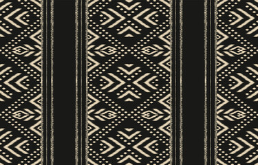 Ethnic abstract ikat art. Aztec ornament print. geometric ethnic pattern seamless  color oriental.  Design for background ,curtain, carpet, wallpaper, clothing, wrapping, Batik, vector illustration.