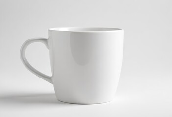 Fototapeta premium Clean White Coffee Mug On White Background, ai