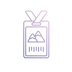 Ski Pass vector icon