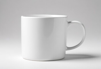 Obraz premium Clean White Coffee Mug On White Background, ai