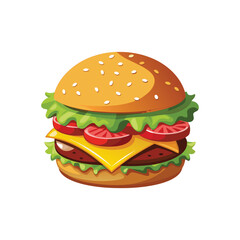 Burger vector Illustration in Cartoon style