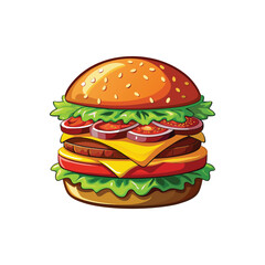 Burger vector Illustration in Cartoon style