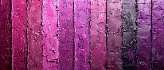 Abstract painting featuring textured strokes with various shades of purple and pink creating a vibrant, artistic pattern.