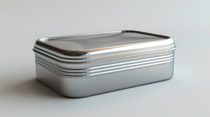 Tin, 3D, illustration, realistic, isolated, white, background