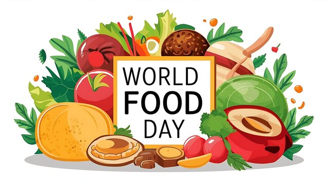world food day, Illustration Art. world food day Poster, cucumbers. Happy world food day, food day, Design. Happy food day, Poster, Banner, Social Media Poster. 
