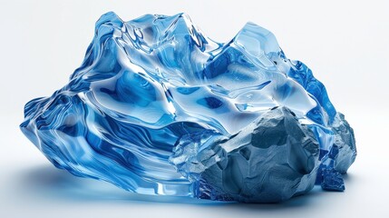 Fototapeta premium Silicon, 3D, illustration, realistic, isolated, white, background