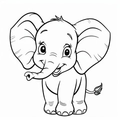 black line elephant drawing , printable elephant outline , free printable cartoon elephant coloring...