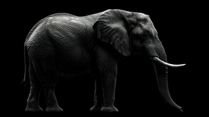 A majestic African elephant captured in a close-up portrait.