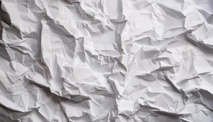 Fototapeta premium The texture of white paper is crumpled. Background for various purposes. 