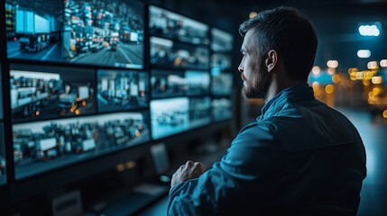 Efficient Logistics Manager Supervising Transportation and Distribution Operations from Control Center